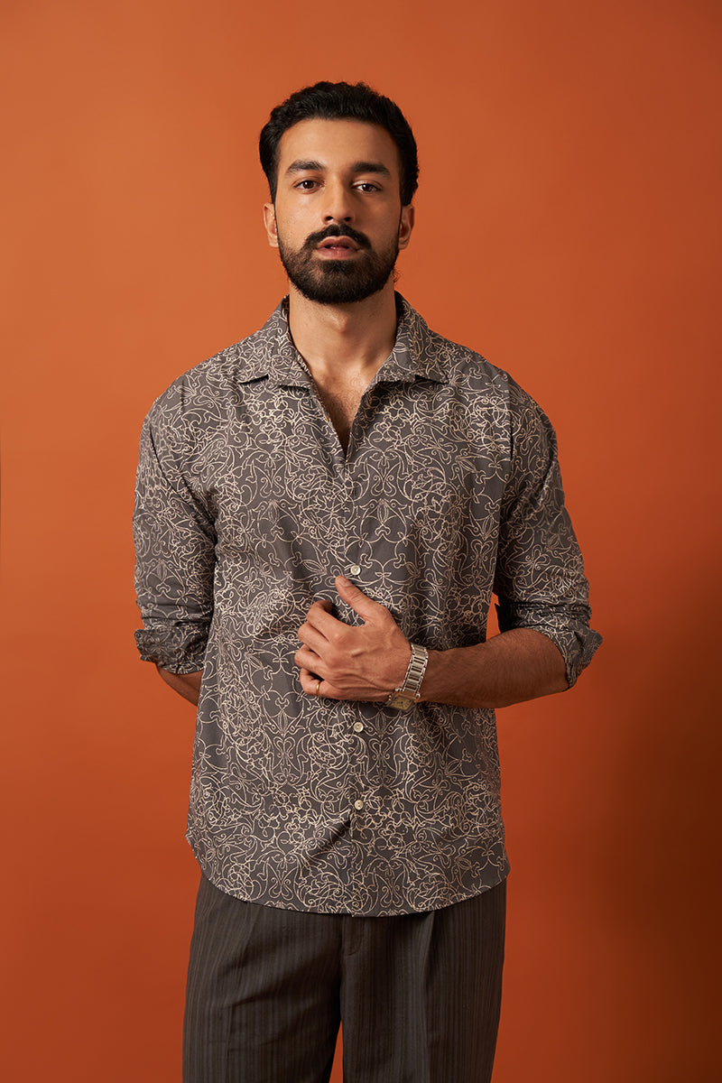 Sattva Cotton Hand Blockprinted Shirt