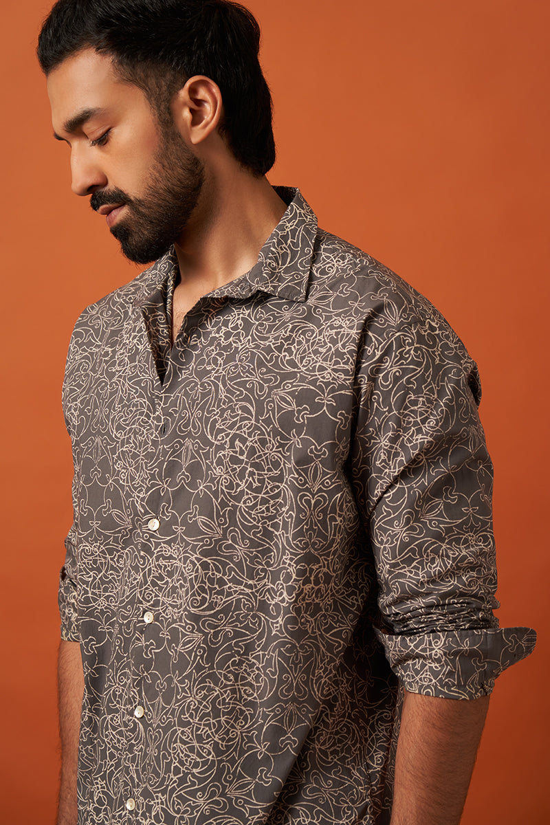Sattva Cotton Hand Blockprinted Shirt