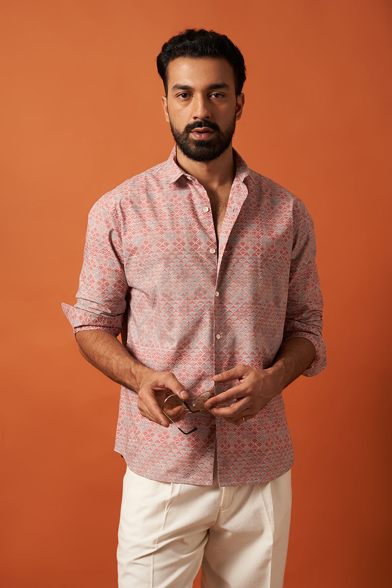 Aksh Premium Cotton Hand Blockprinted Shirt