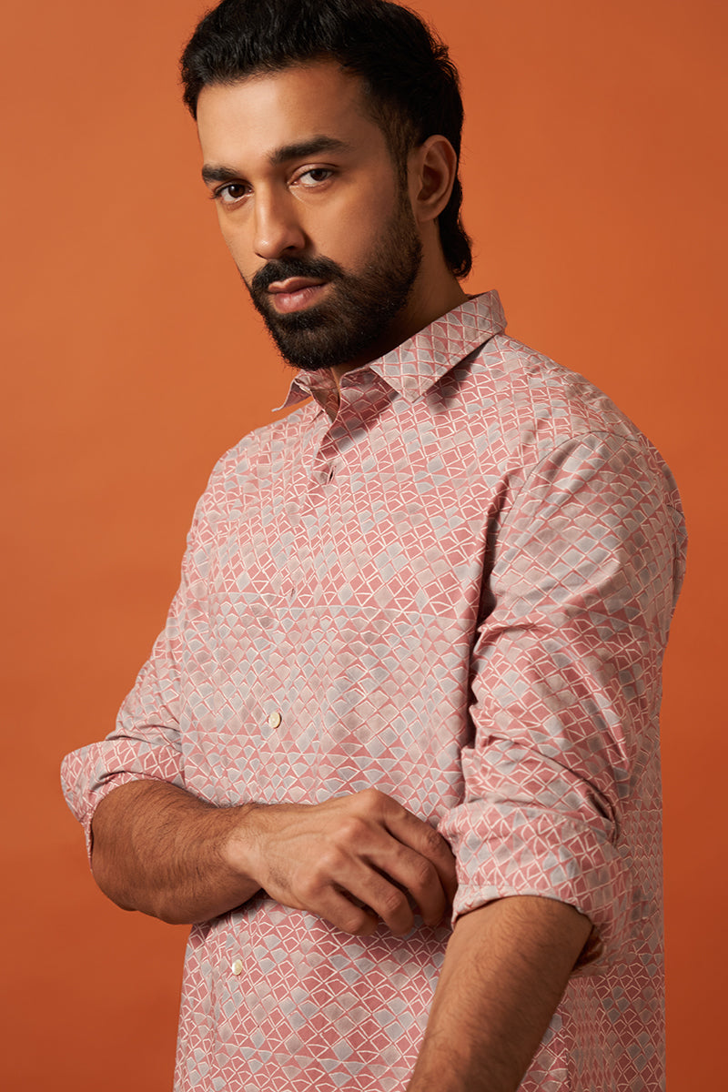 Aksh Premium Cotton Hand Blockprinted Shirt