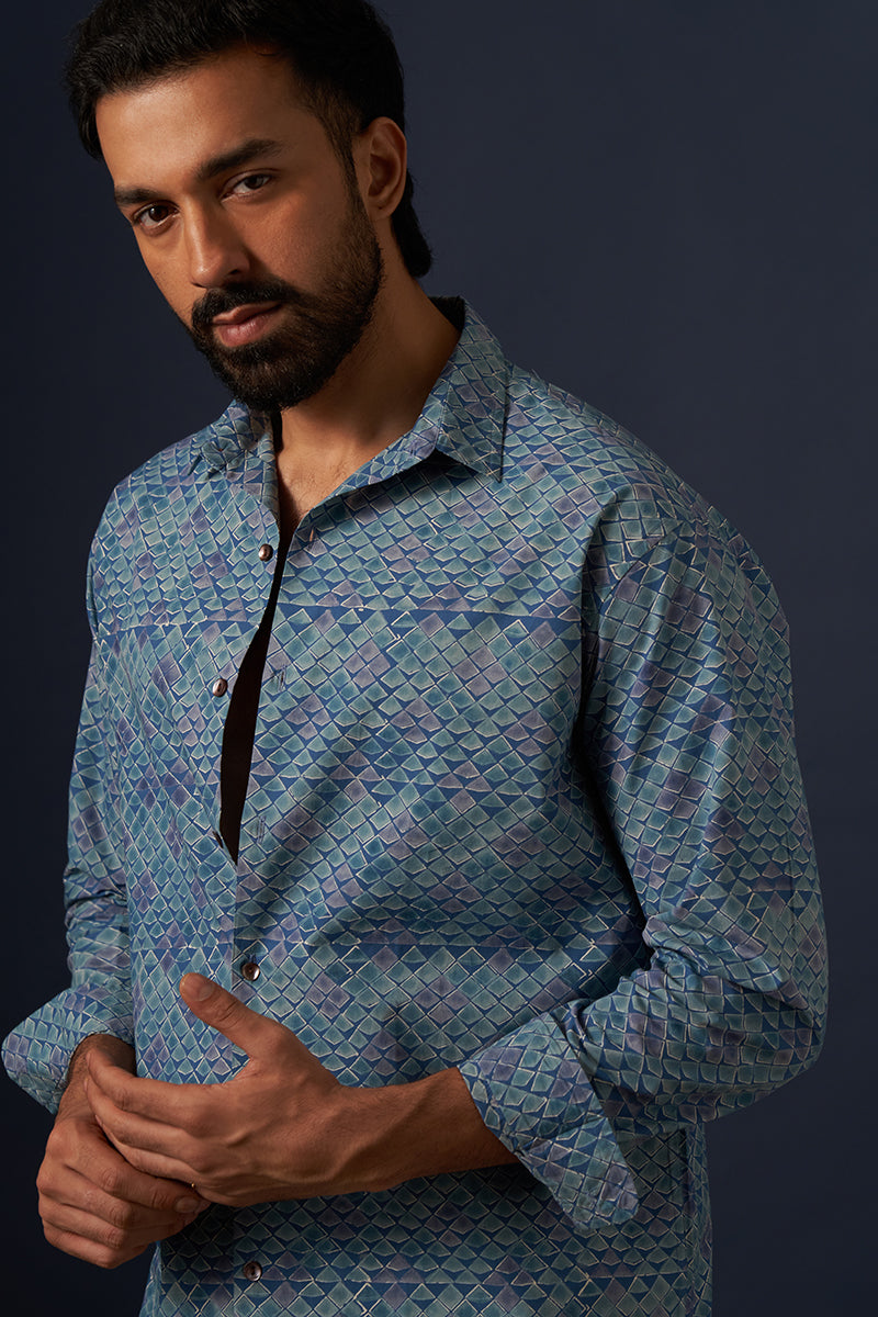 Parna Cotton Hand Blockprinted Shirt