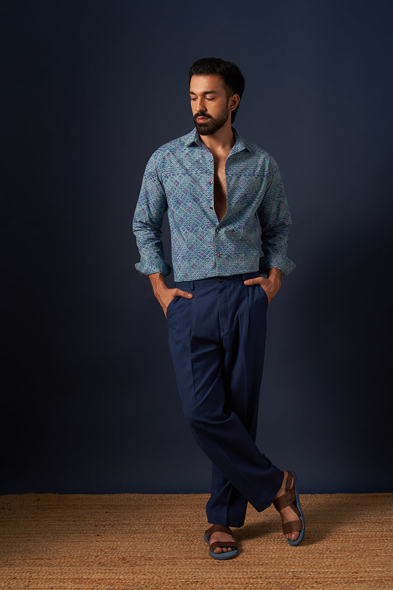 Parna Cotton Hand Blockprinted Shirt
