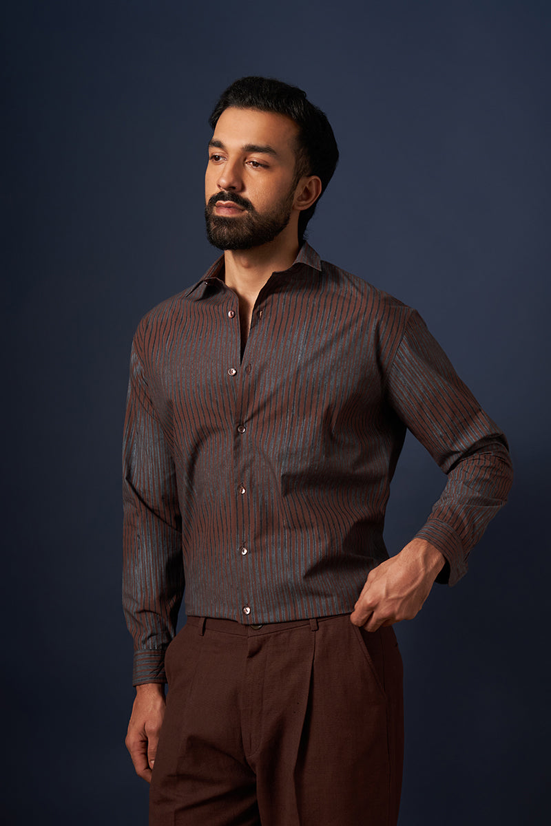 Prithvi Cotton Hand Blockprinted Shirt