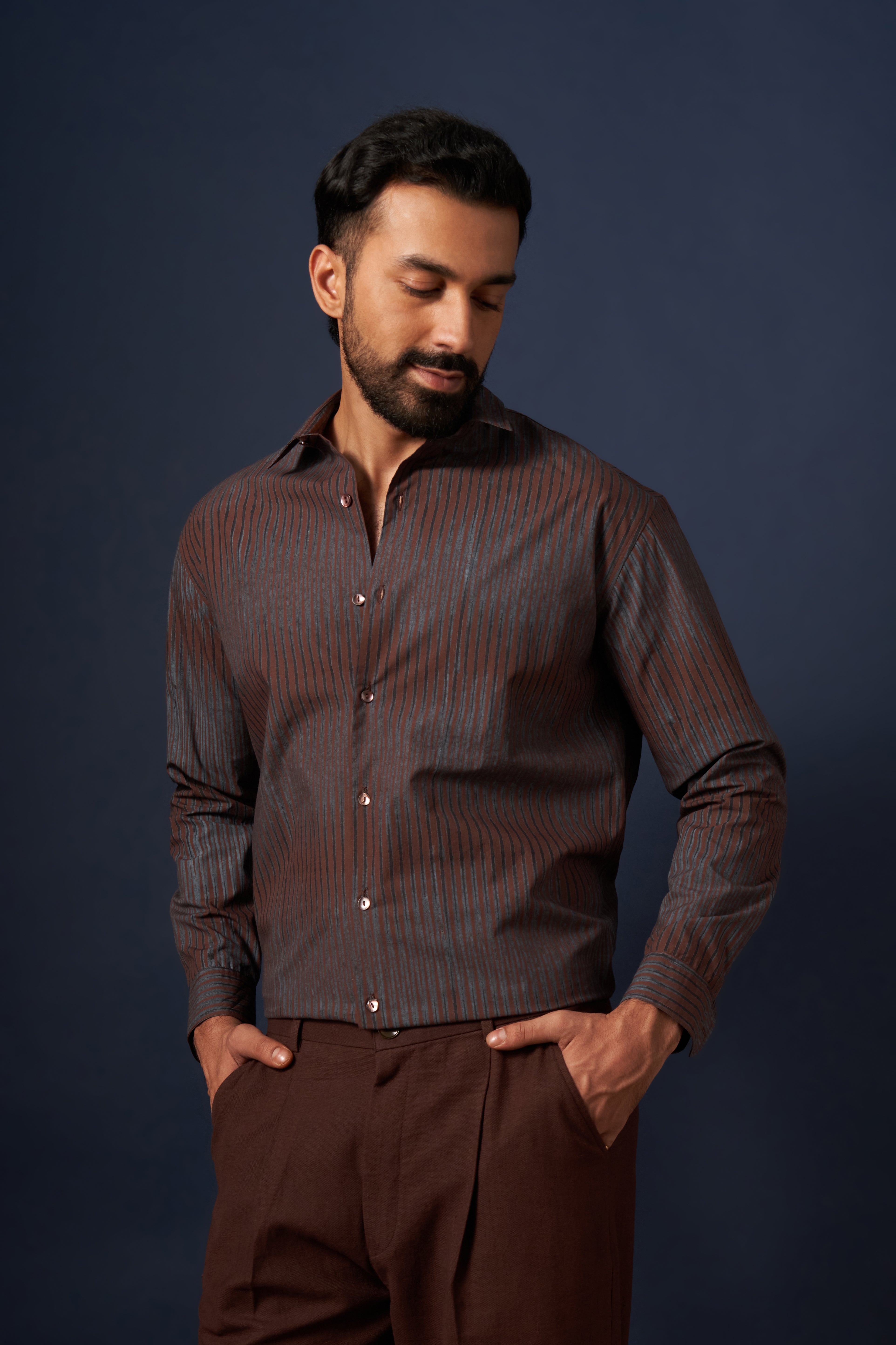 Prithvi Cotton Hand Blockprinted Shirt