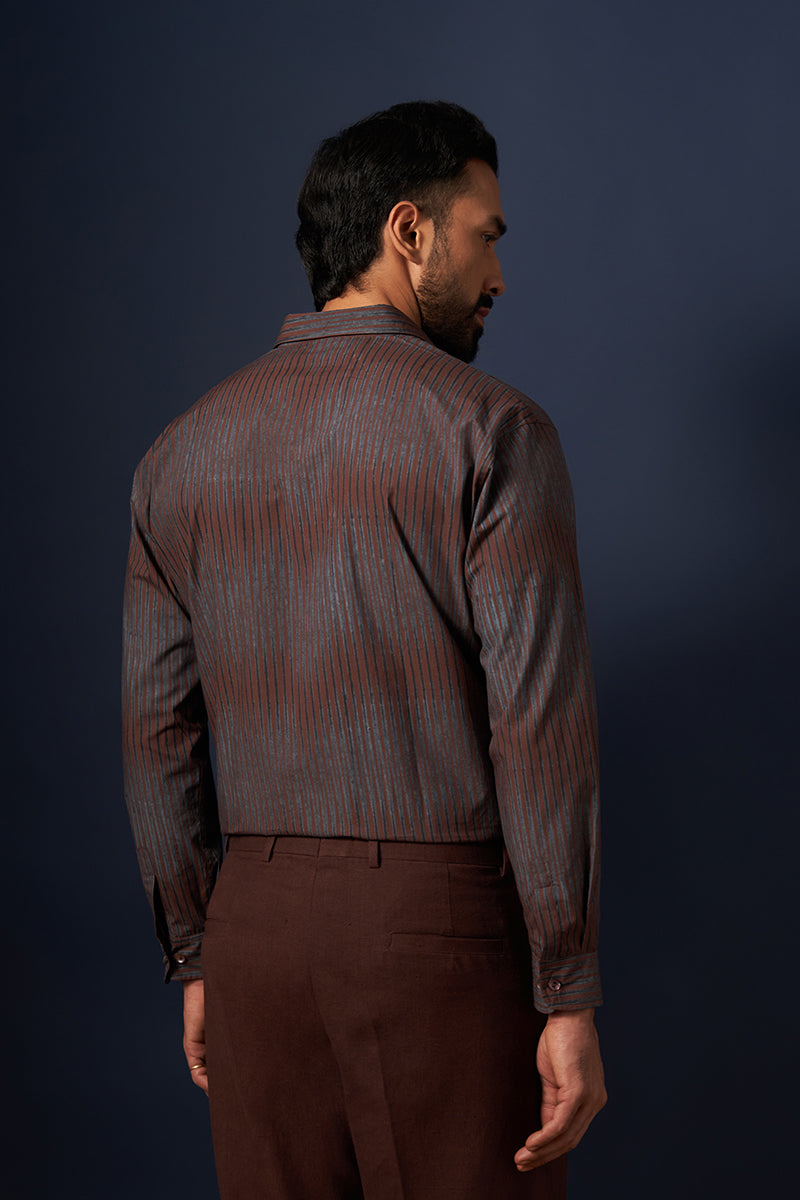 Prithvi Cotton Hand Blockprinted Shirt