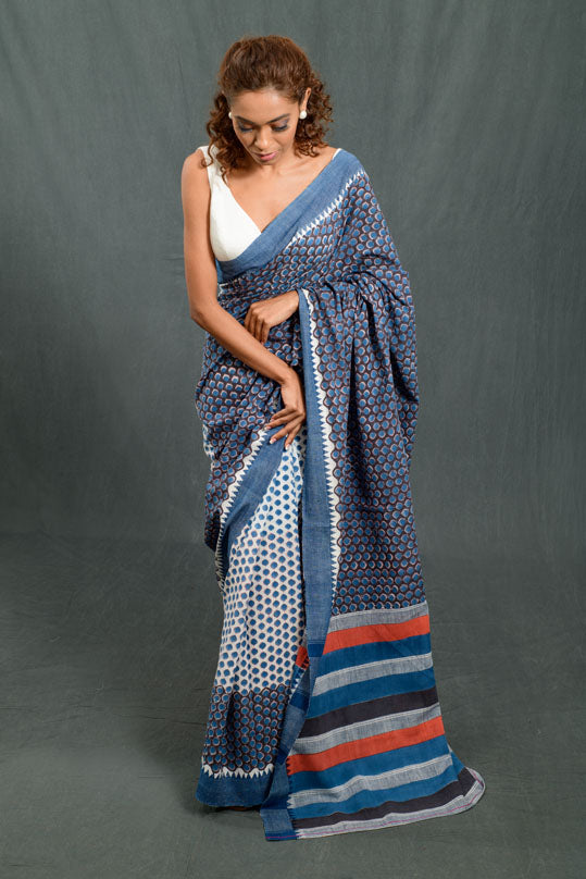 Drops Cotton Saree