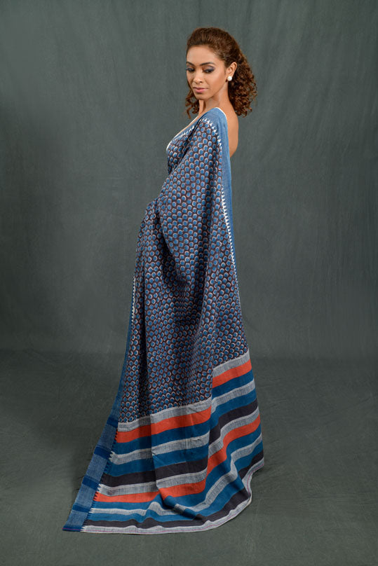 Drops Cotton Saree