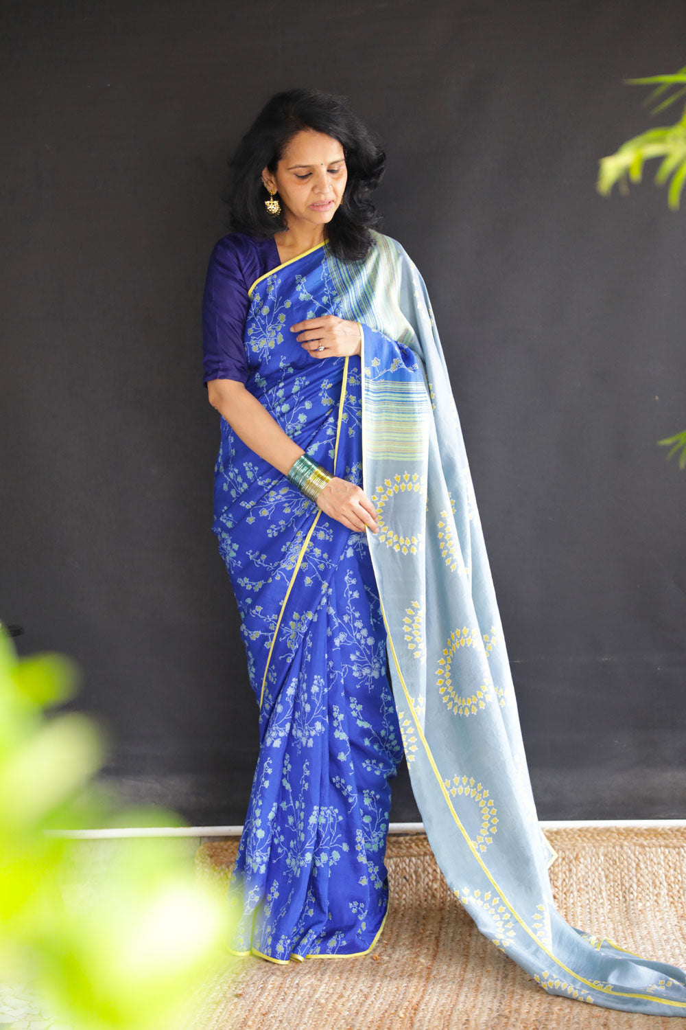 Rewati Mulberry Silk Hand Blockprinted Saree