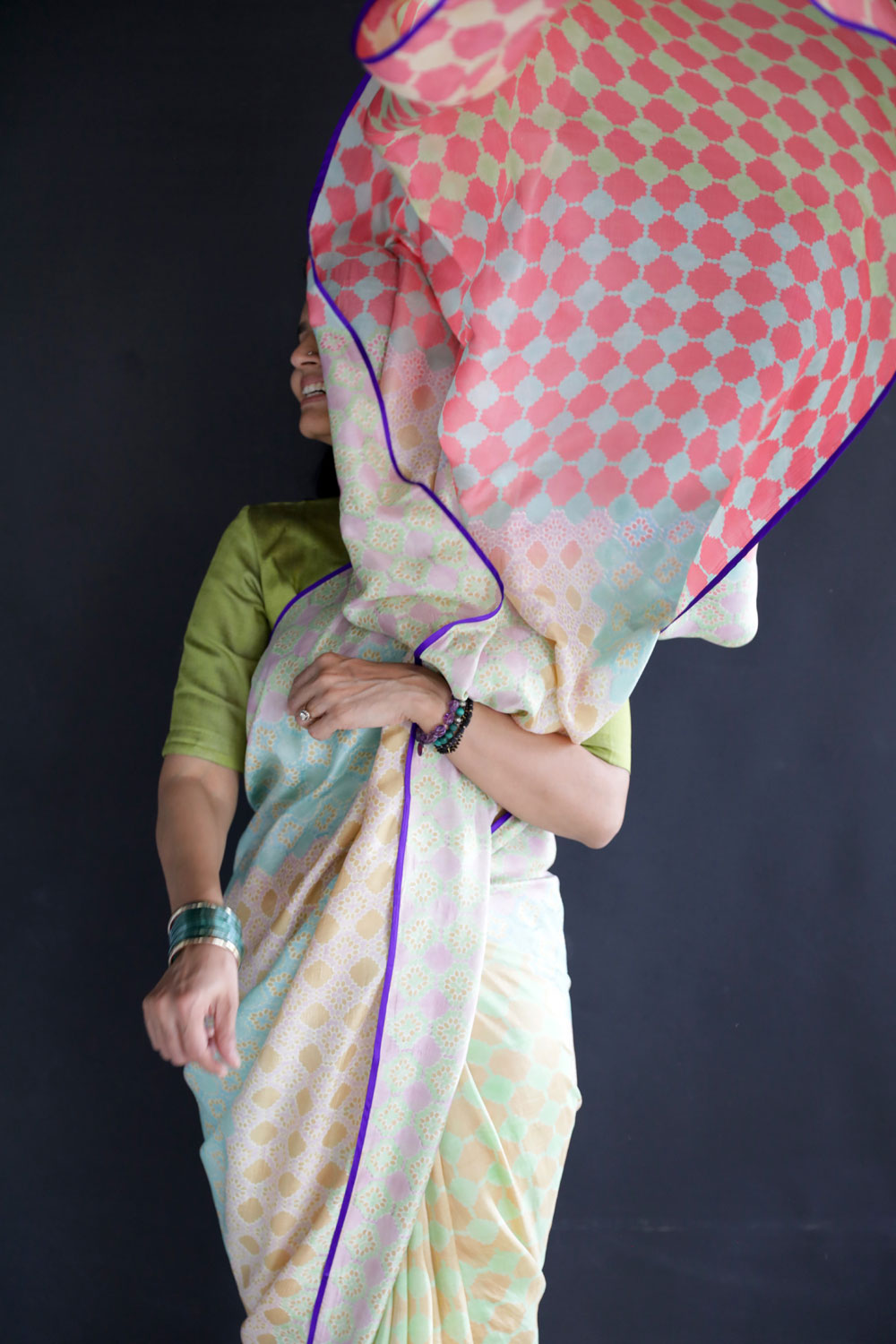 Priya Mulberry Silk Hand Blockprinted Saree