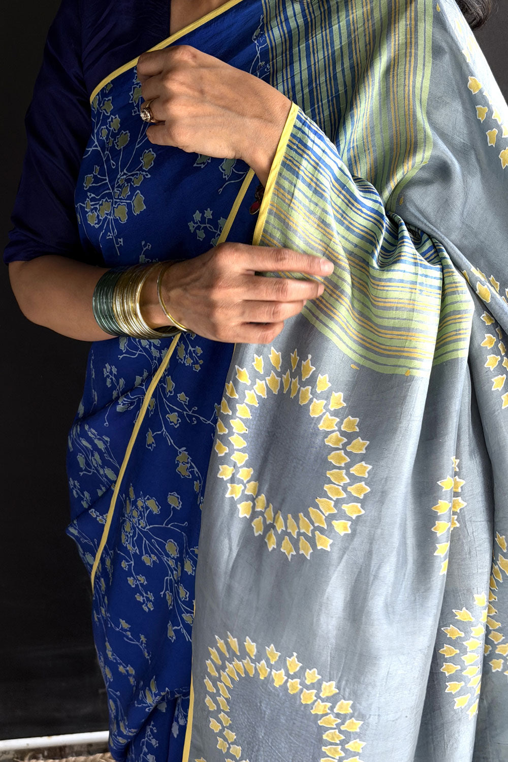 Rewati Mulberry Silk Hand Blockprinted Saree